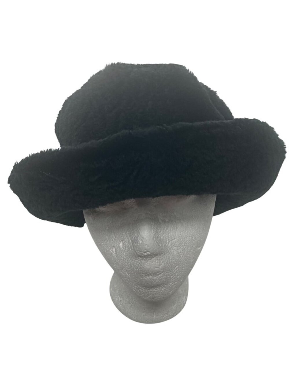 Vintage H.F. Greenfield & Sons Black Faux Persian Lamb Bucket Hat Faux Fur